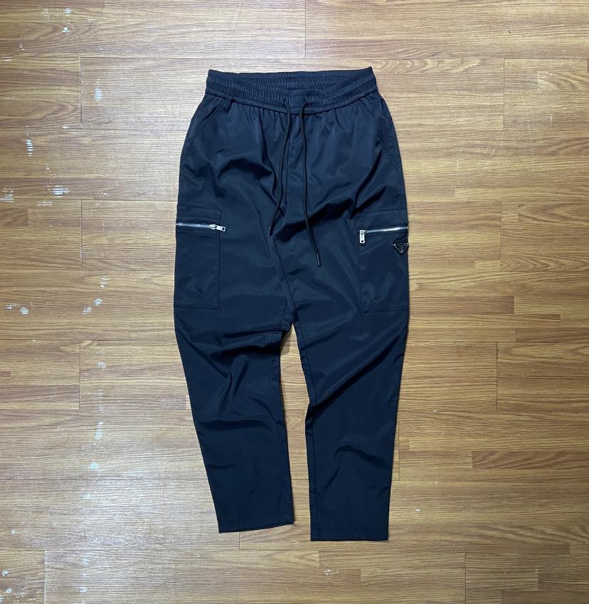 Prada Nylon Zip Pocket Pant (Made in Moldova) Black (Display Item)