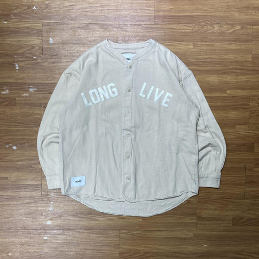 WTAPS LEAGUE LS / COTTON FLANNEL Beige (Used)