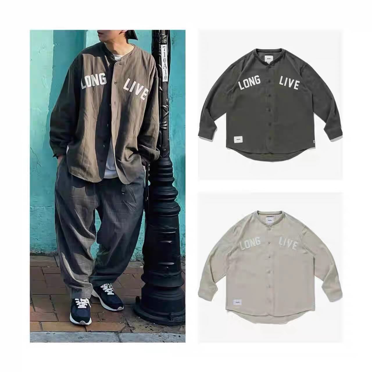 WTAPS LEAGUE LS / COTTON FLANNEL Beige (Used)