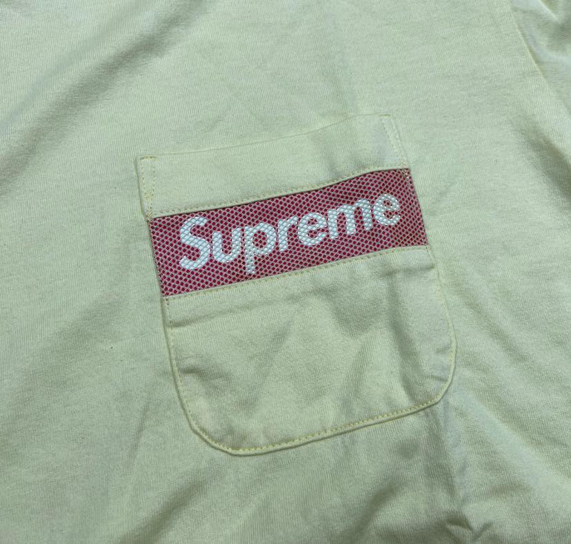 Supreme SS19 Mesh Stripe Pocket Tee SS