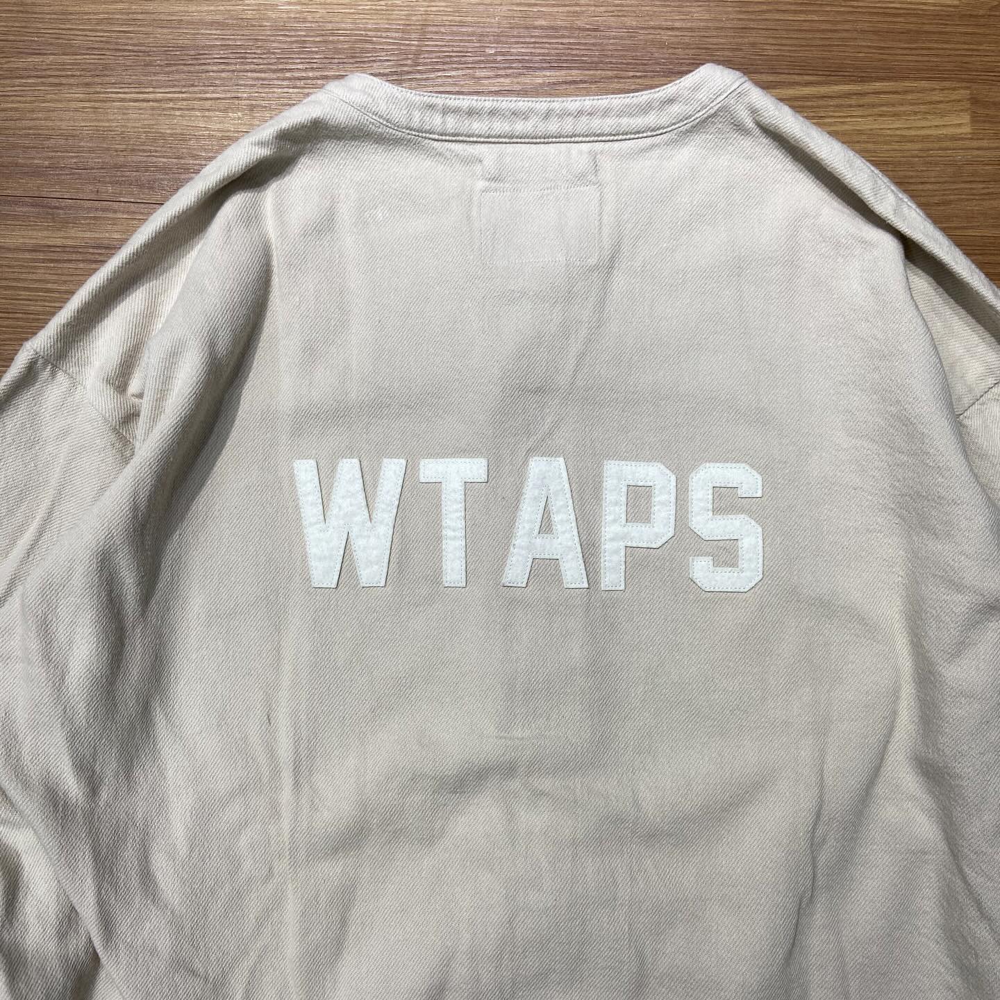 WTAPS LEAGUE LS / COTTON FLANNEL Beige (Used)