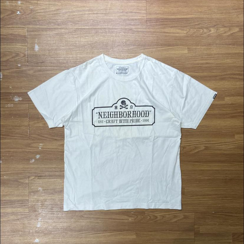 NEIGHBORHOOD NBHD CRAFT WITH PRIDE TEE White (Used)