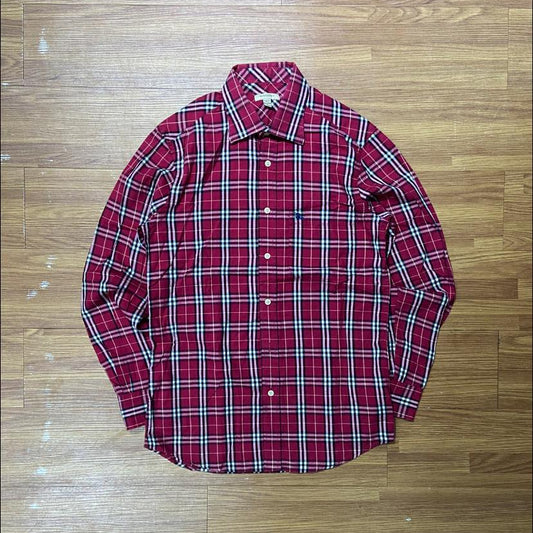 Burberry Classic Checkerboard Shirt (Made in Italy) Red (Used)