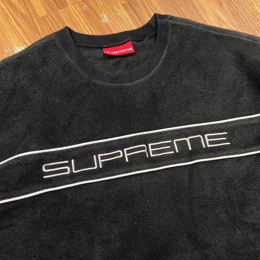 Supreme Polartec Small Box Crewneck Black (Display Item)