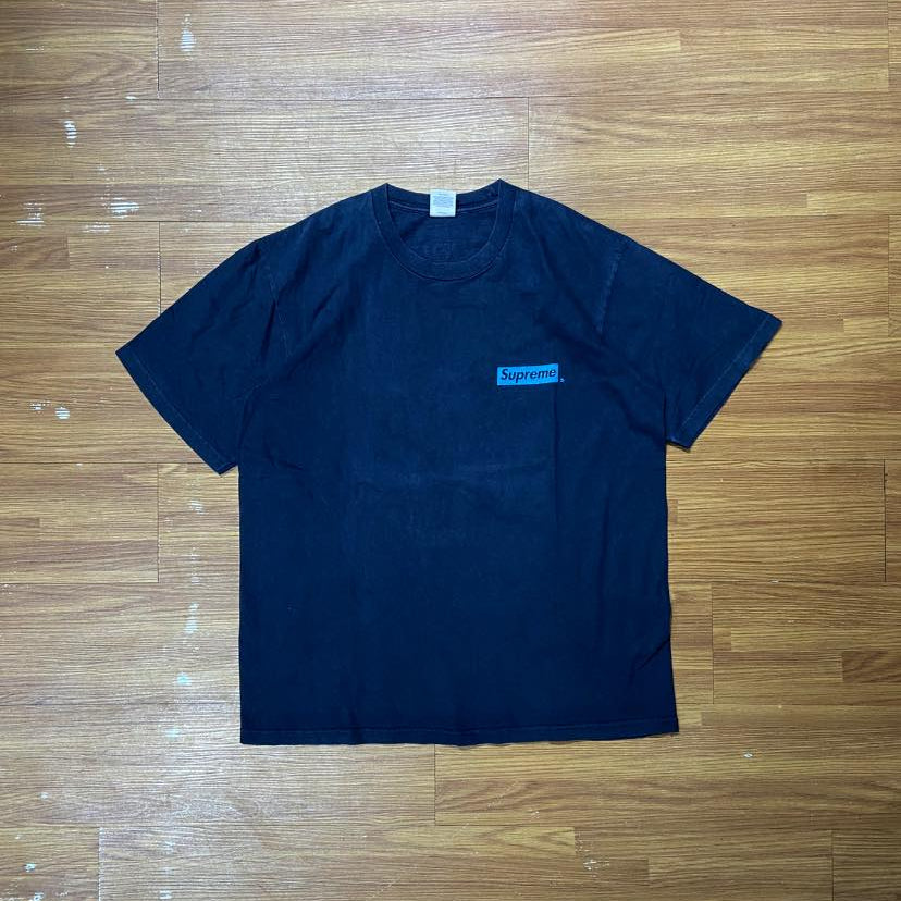 Supreme Spiral Tee  Navy (Used)