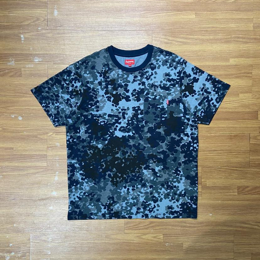 Supreme Pocket Tee SS  Navy Camo (Display Item)