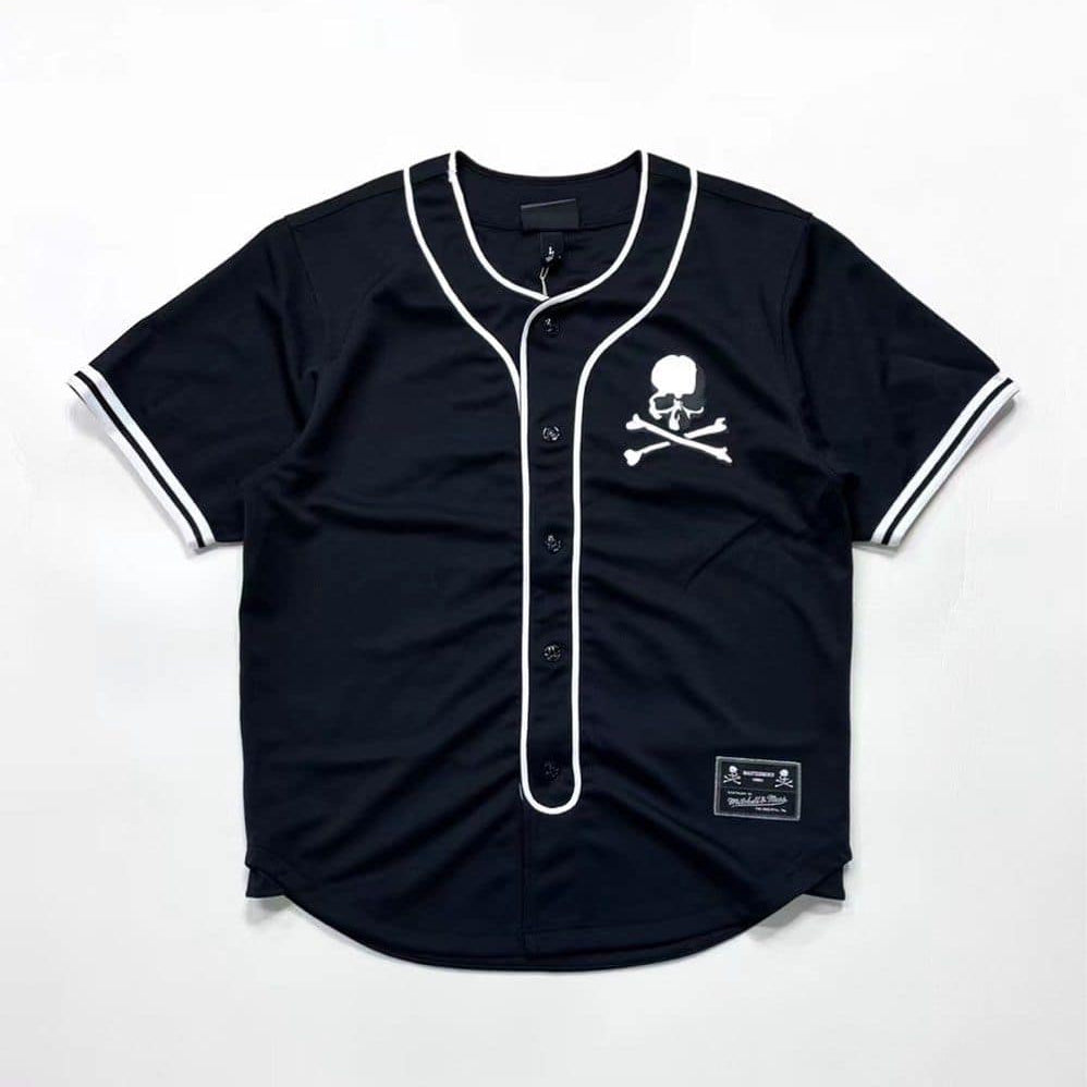 Mastermind World x Mitchell & Ness Baseball Shirt SS Black (Display Item)