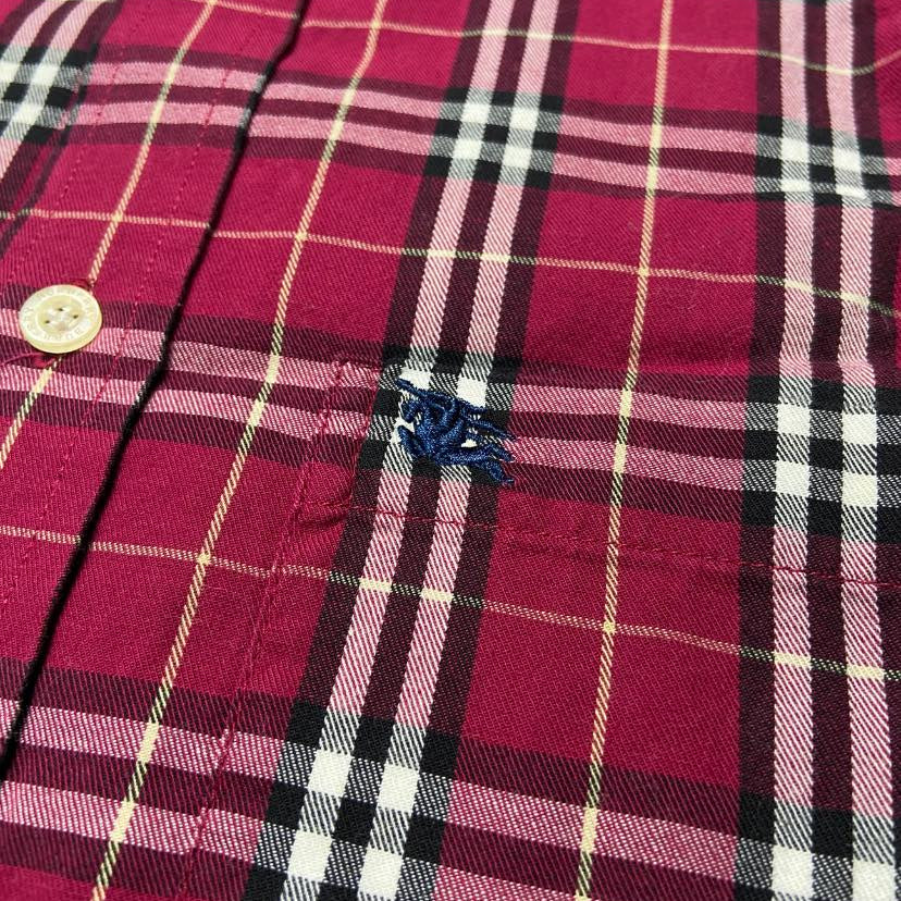 Burberry Classic Checkerboard Shirt (Made in Italy) Red (Used)