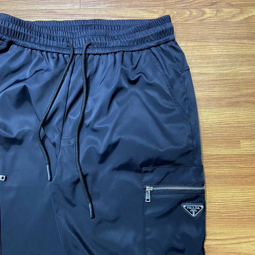 Prada Nylon Zip Pocket Pant (Made in Moldova) Black (Display Item)