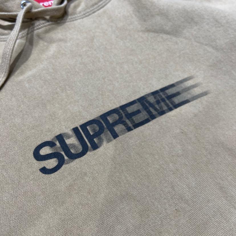 Supreme Motion Logo Hooded Sweatshirt  Khaki (Display Item)
