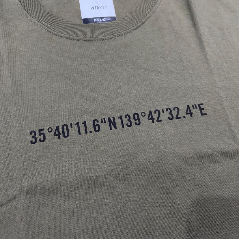 WTAPS GPS SS / COTTON. TEE (Made in Japan🇯🇵) Olive Drab (Display Item)