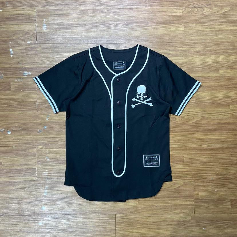 Mastermind World x Mitchell & Ness Baseball Shirt SS Black (Display Item)