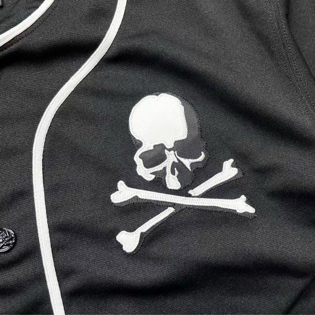 Mastermind World x Mitchell & Ness Baseball Shirt SS Black (Display Item)