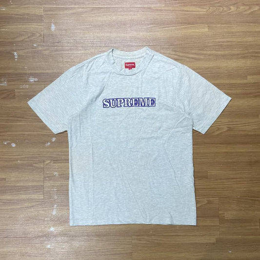 Supreme Floral Logo Tee SS Ash Grey (Used)