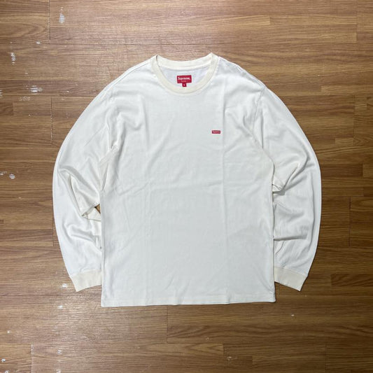 Supreme Small Box Tee LS Cream (Used)