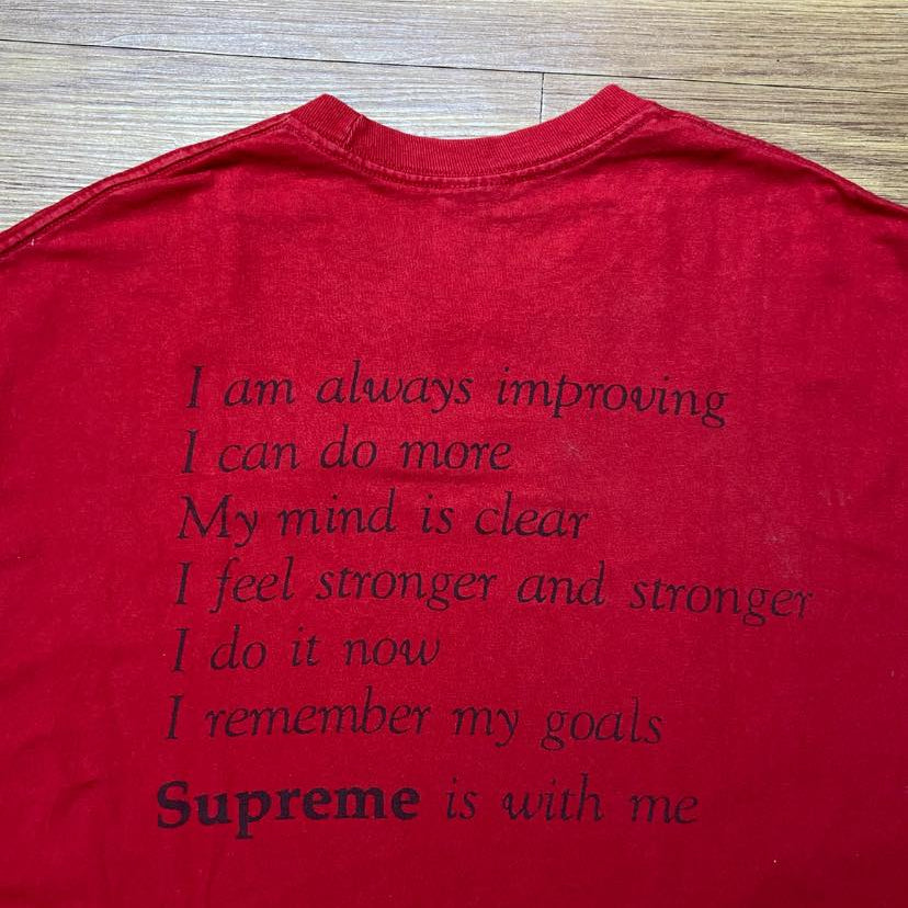 Supreme Stay Positive Tee Red (Used)