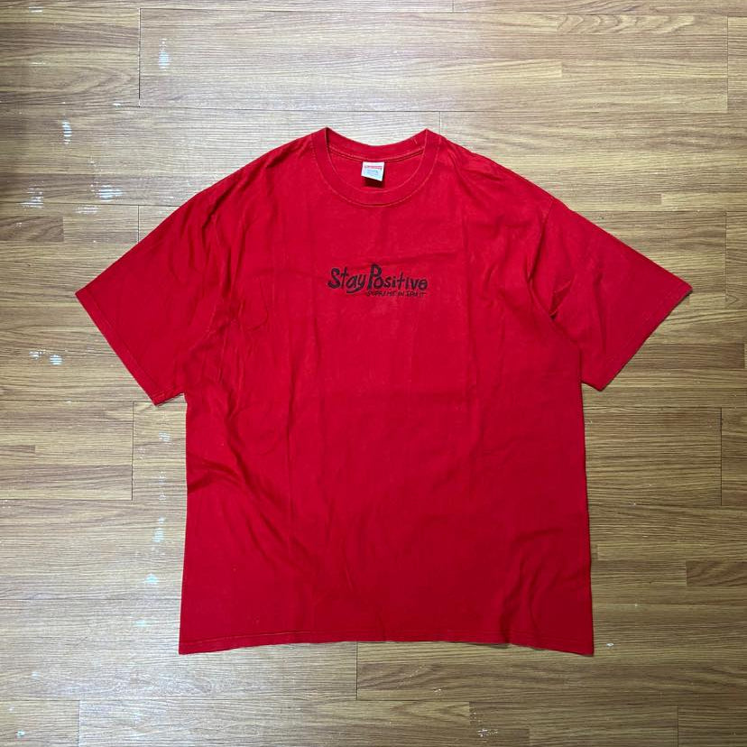 Supreme Stay Positive Tee Red (Used)