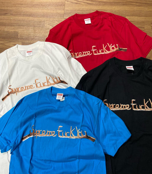 Supreme Fuck You Tee Black White Navy Red Blue Dark Green