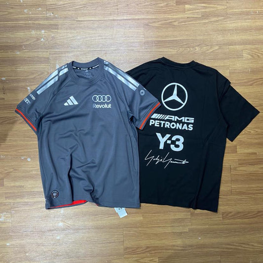 Y3 x MERCEDES BENZ AMG PETRONAS FORMULA 1 TEAM LOGO TEE SS / AUDI REVOLUT F1 TEAM DRIVE JERSEY SS