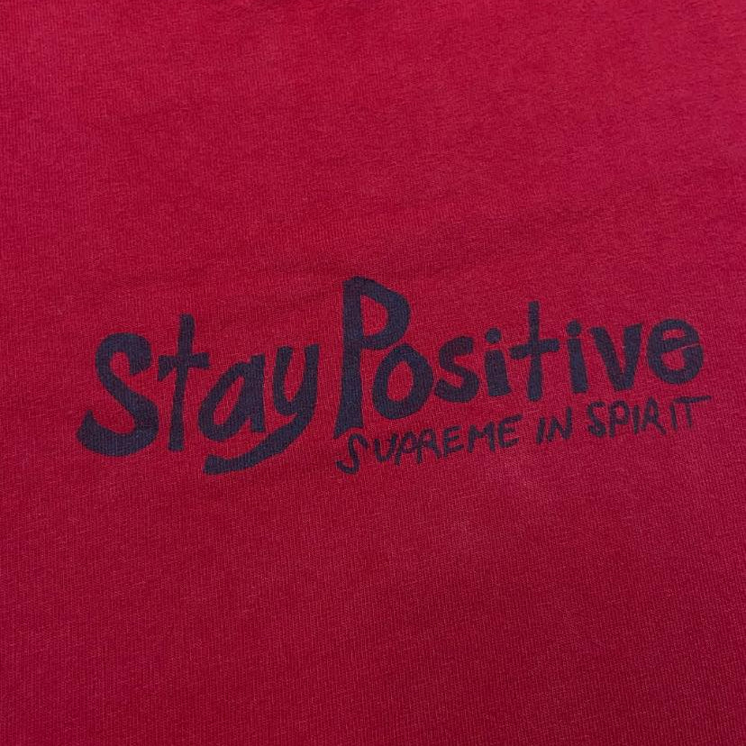 Supreme Stay Positive Tee Red (Used)
