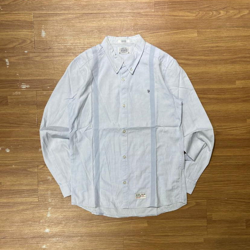 WTAPS DETECTIVE SHIRT LS / COTTON. OXFORD (Made in Japan🇯🇵) Blue (Display Item)