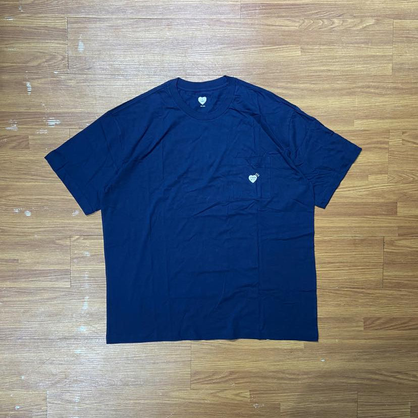 Human Made Heart Logo Pocket Tee SS Navy (Display Item)