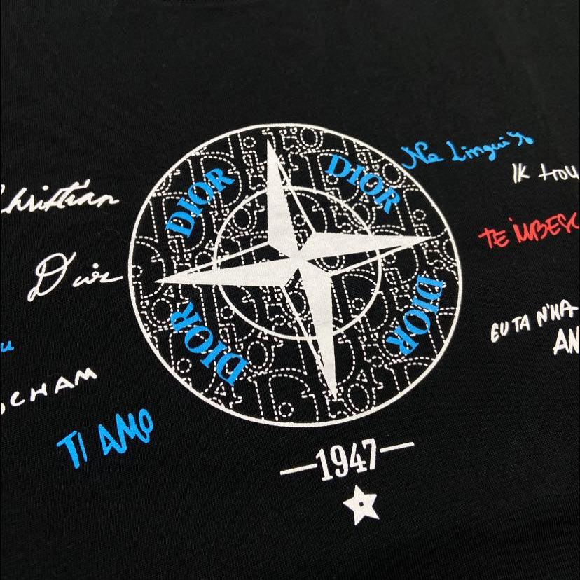 Christian Dior NATO Logo🇫🇲 Tee (Made in Portugal) Black (Display Item)