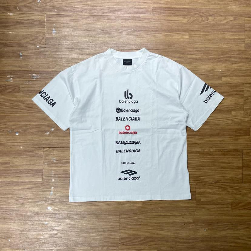 Balenciaga Diverse Logo Tee (Made in Portugal) White (Display Item)