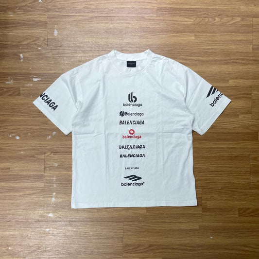 Balenciaga Diverse Logo Tee (Made in Portugal) White (Display Item)