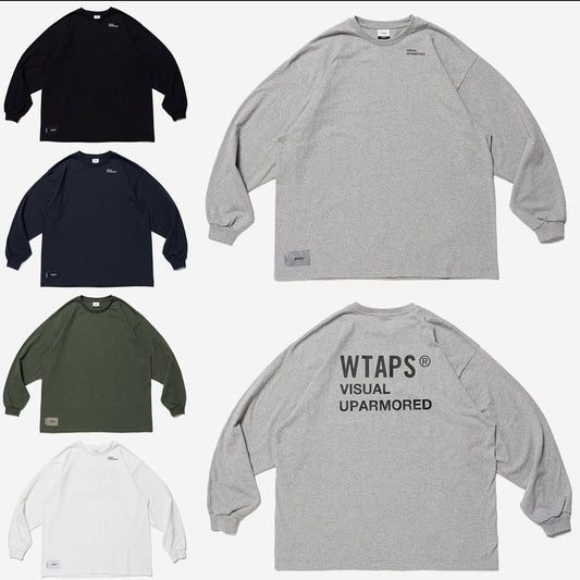 Wtaps Visual Uparmored LS Tee Black Navy Olive 231ATDT-LTM02S