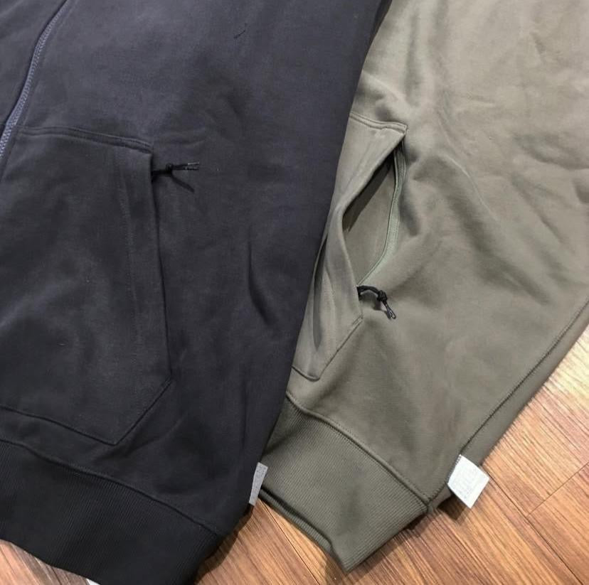 Pin Sktbs Sweat Hooded Trail Full Zip Up Black Olive
