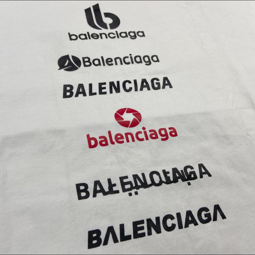 Balenciaga Diverse Logo Tee (Made in Portugal) White (Display Item)