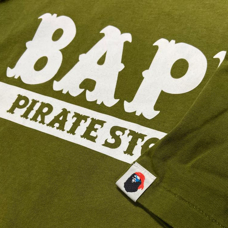 A Bathing Ape (BAPE) Pirate Store Tee  Olive (Used)