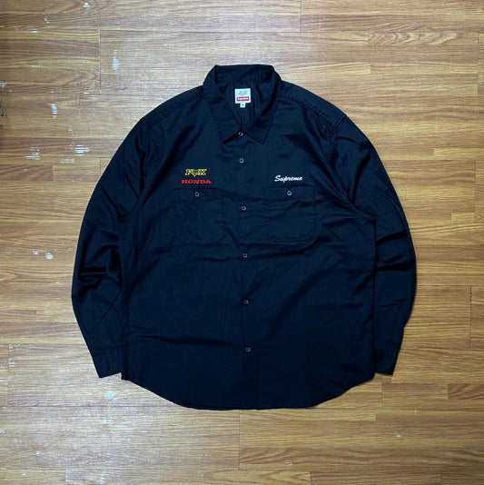 Supreme Honda Fox Motor Racing Work Shirt LS Black (Display Item)