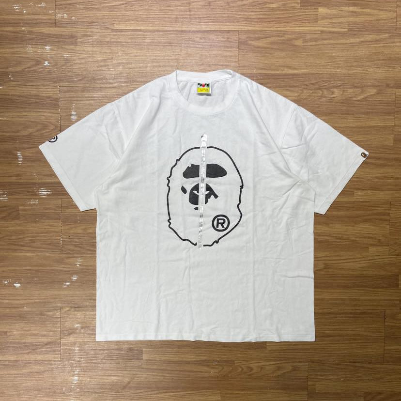A BATHING APE (BAPE) 2ND APE ZIPPER HEAD TEE SS White (Display Item)