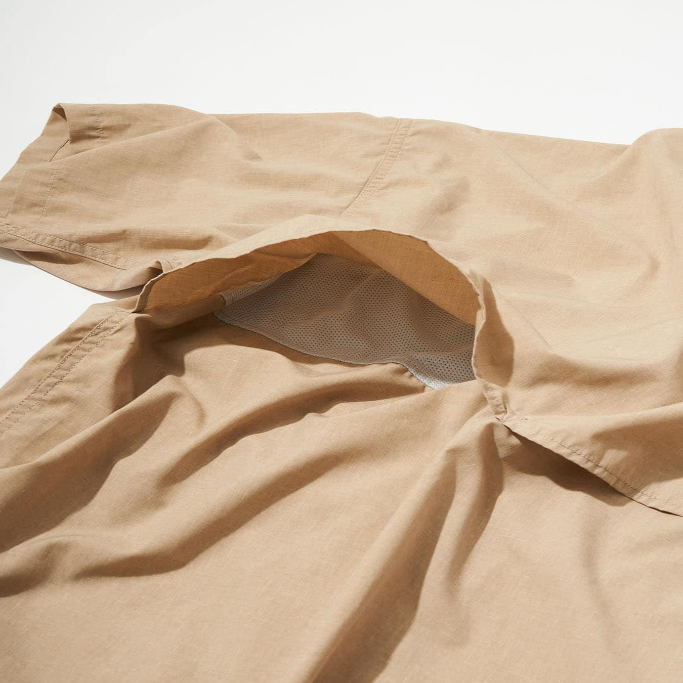 The North Face by Nanamica The Purple Label Polyester Linen Field H/S Shirt Khaki (Display Item)