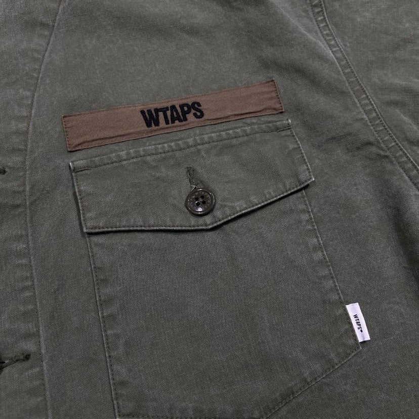 WTAPS SCOUT LS SHIRT / COTTON. OXFORD. (Made in Japan) Olive Drab