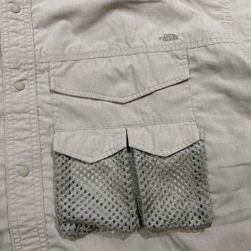 The North Face by Nanamica The Purple Label Polyester Linen Field H/S Shirt Khaki (Display Item)