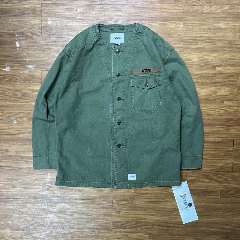 WTAPS SCOUT LS SHIRT / COTTON. OXFORD. (Made in Japan) Olive Drab