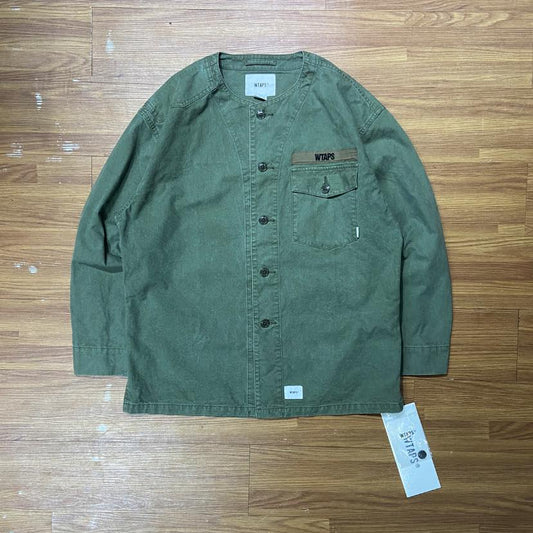 WTAPS SCOUT LS SHIRT / COTTON. OXFORD. (Made in Japan) Olive Drab