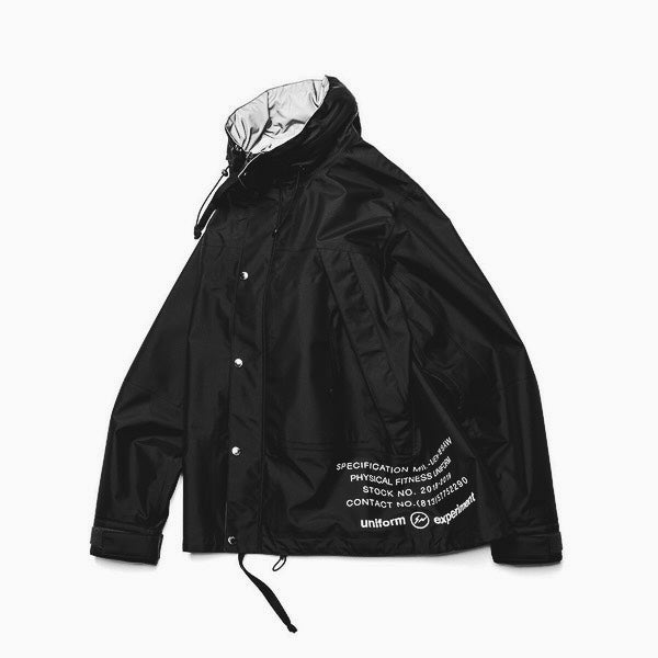 Uniform Experiment by SOPH. Seam Taped Waterproof Mountain Parka Jacket (Made in Japan) Black (Display Item)