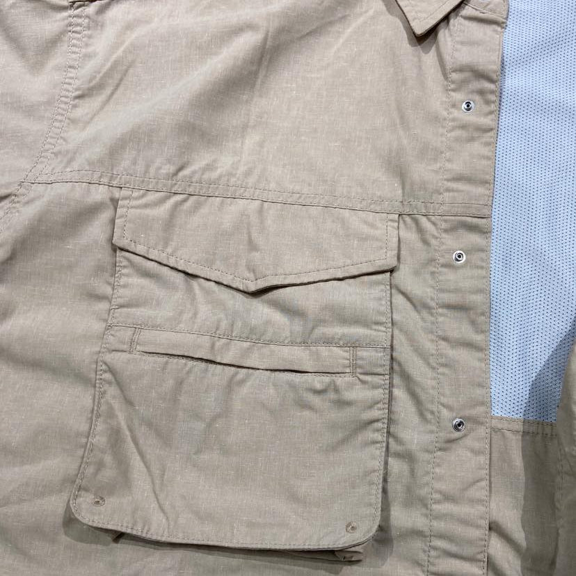 The North Face by Nanamica The Purple Label Polyester Linen Field H/S Shirt Khaki (Display Item)