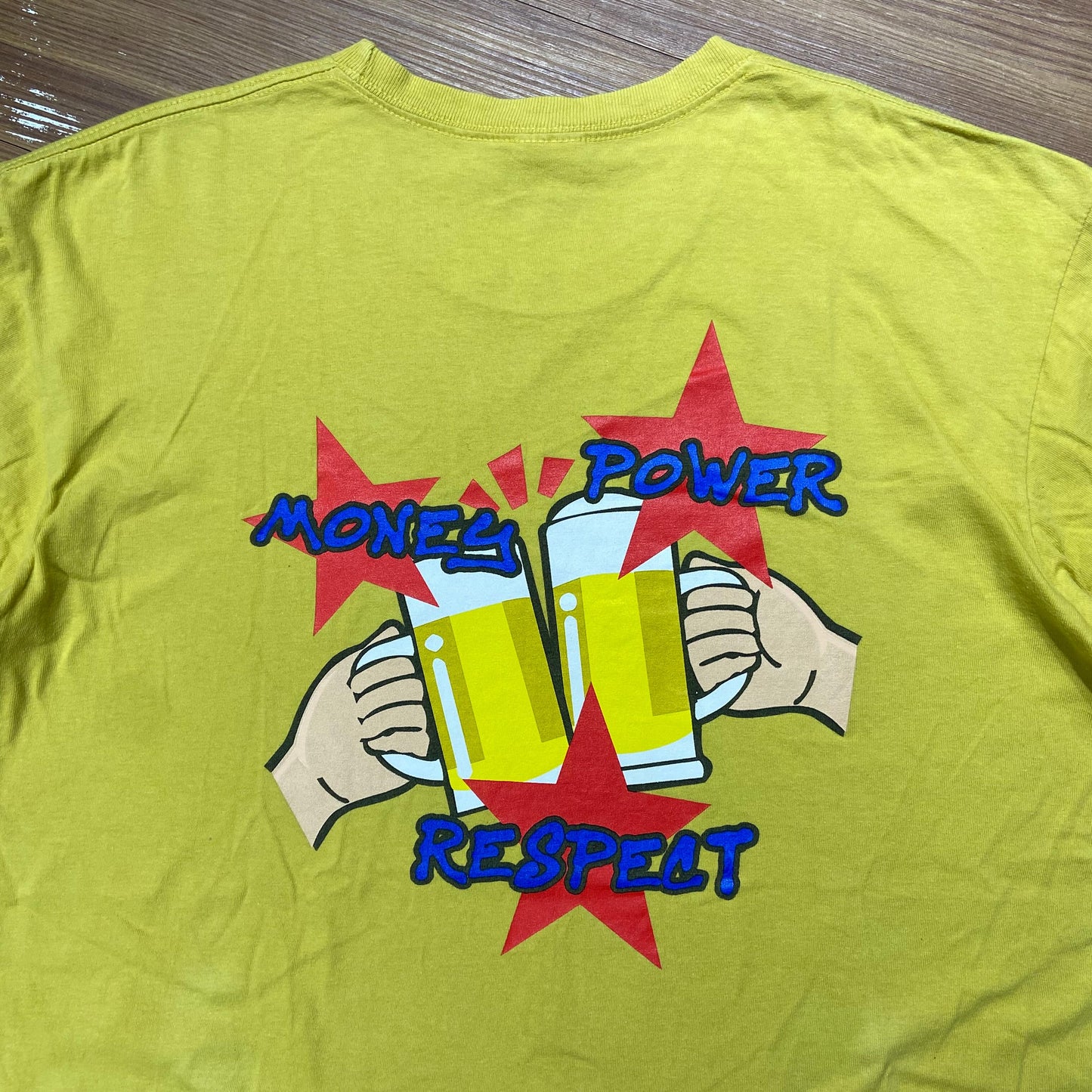 Supreme Money Power Respect Tee Acid Yellow (Used)