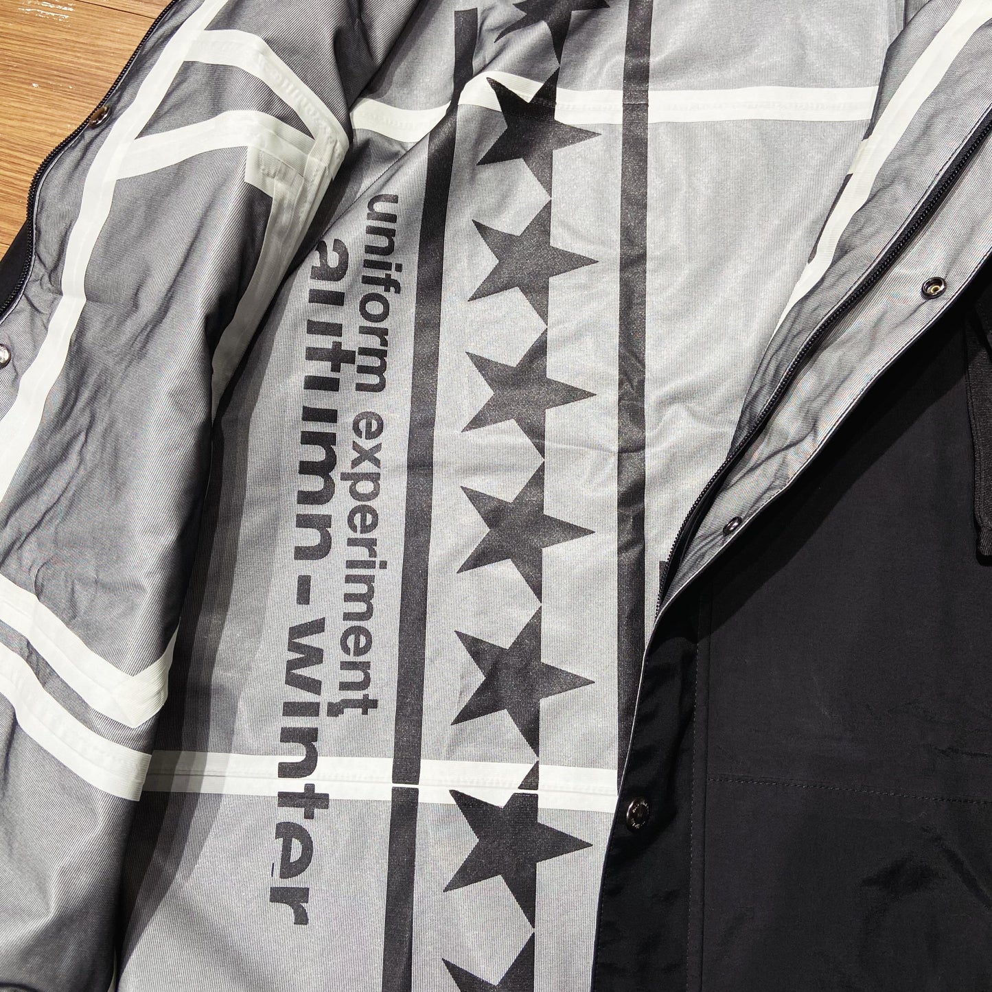 Uniform Experiment by SOPH. Seam Taped Waterproof Mountain Parka Jacket (Made in Japan) Black (Display Item)