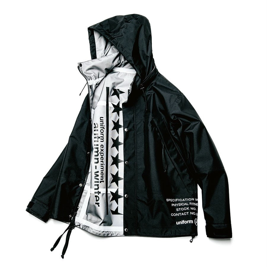Uniform Experiment by SOPH. Seam Taped Waterproof Mountain Parka Jacket (Made in Japan) Black (Display Item)