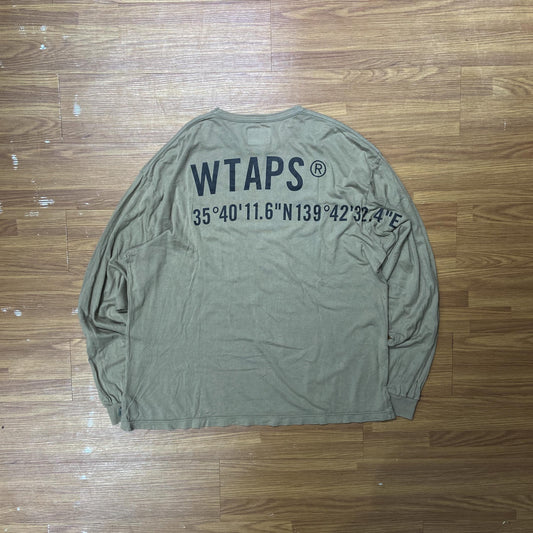 WTAPS GPS LS / TEE. COPO. (Made in Japan) Olive Drab (Used)