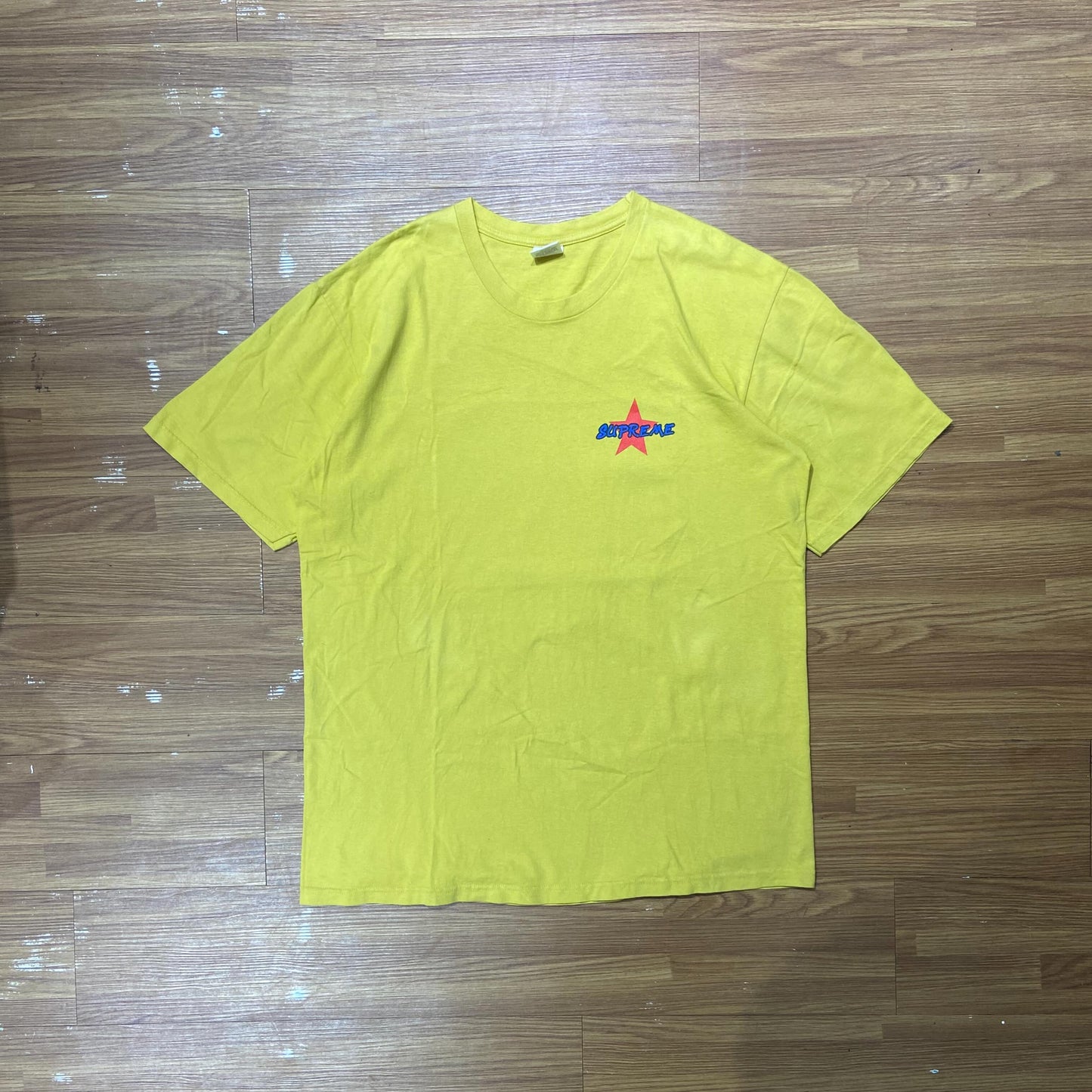 Supreme Money Power Respect Tee Acid Yellow (Used)
