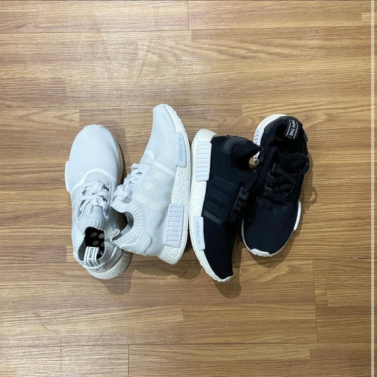 2016 Adidas Originals NMD R1 PK Primeknit Triple White BA8630 Black White BA8629