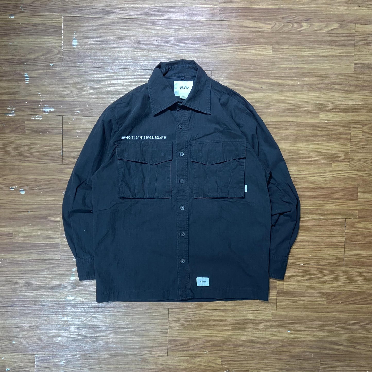 WTAPS SEAGULL LS SHIRT / NYCO. RIPSTOP (Made in Japan) Black (Used)