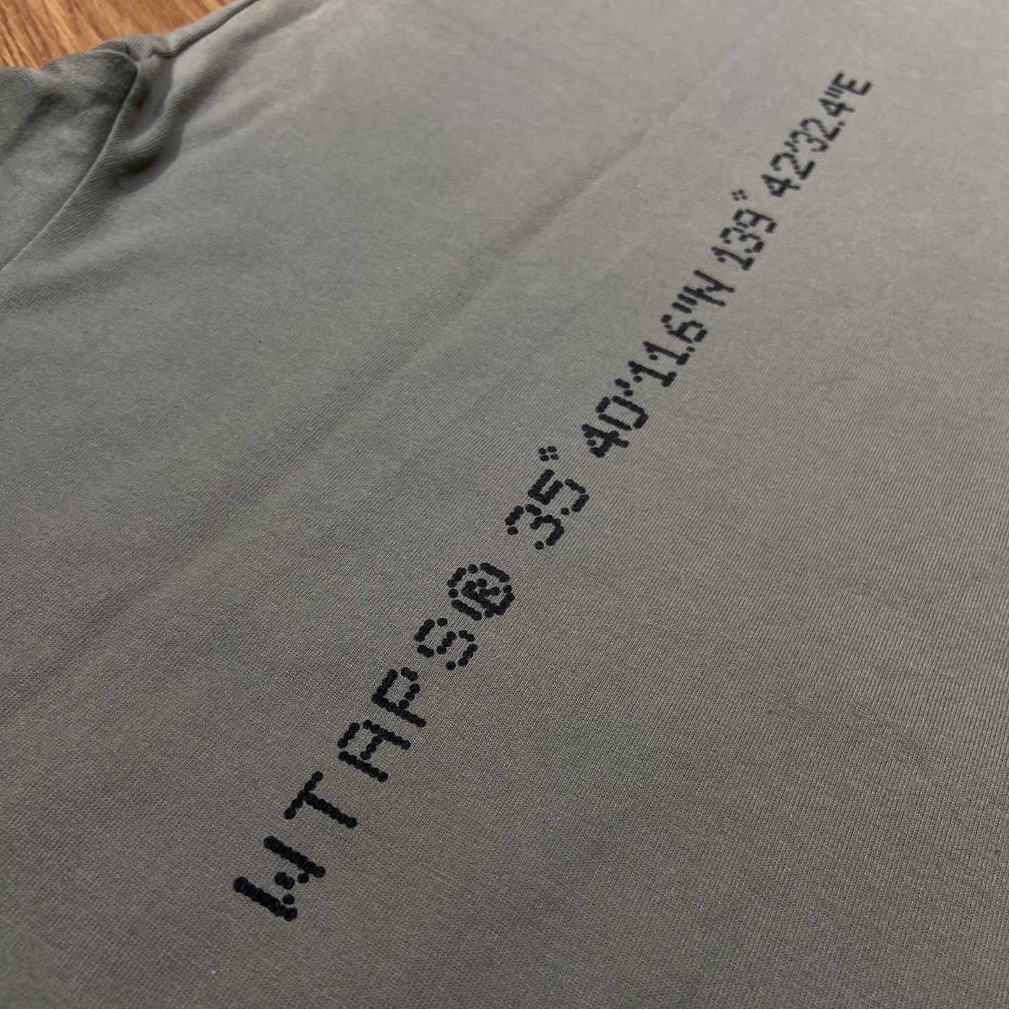 WTAPS GPS DESIGN SS 05 / TEE. COPO (Made in Japan) Olive Drab (Display Item)